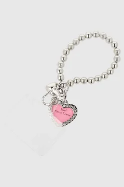 Cadena para celular corazon brillos