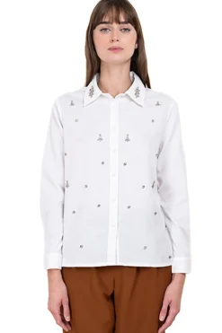 Camisa aplicaciones brillos