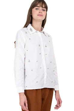 Camisa aplicaciones brillos