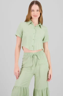 Camisa botones manga corta