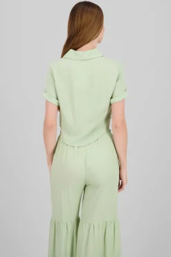 Camisa botones manga corta