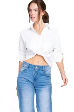 Camisa brillos detalle nudo