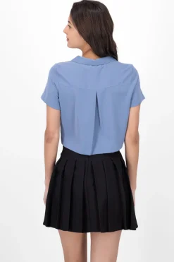 Camisa Crop Amplia Manga Corta