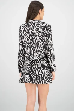 Camisa crop animal print z
