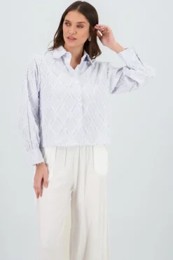 Camisa crop bordado