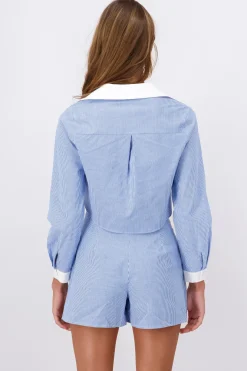 Camisa Crop Contraste