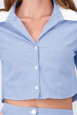 Camisa Crop Contraste