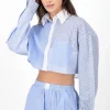 Camisa Crop Contraste Rayas