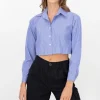 Camisa Crop De Rayas