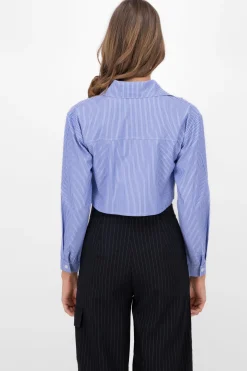Camisa Crop De Rayas