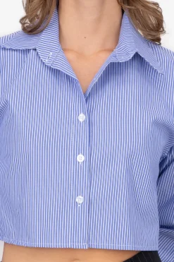 Camisa Crop De Rayas