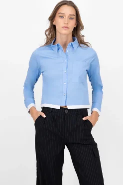 Camisa Crop Det Mangas