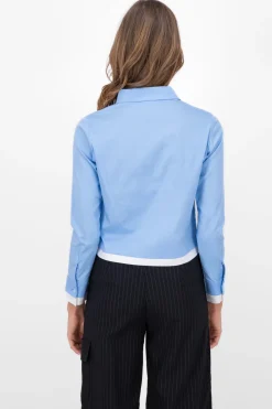 Camisa Crop Det Mangas