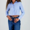 Camisa crop detalle abertura espalda