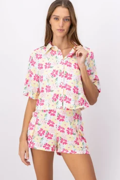 Camisa crop detalle estampado