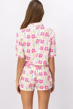 Camisa crop detalle estampado