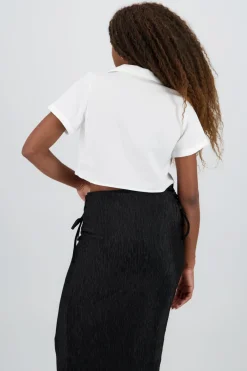 Camisa crop detalle lazo