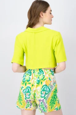 Camisa Crop Detalle Solapa