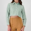 Camisa Crop Doble Bolsillo