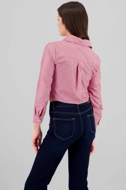 Camisa Crop Doble Bolsillo