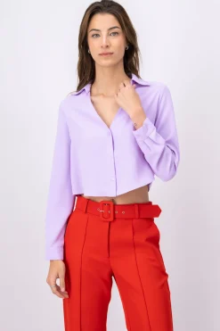 Camisa Crop Escote