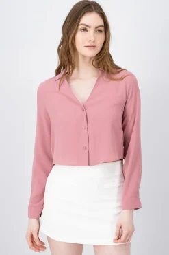 Camisa Crop Escote