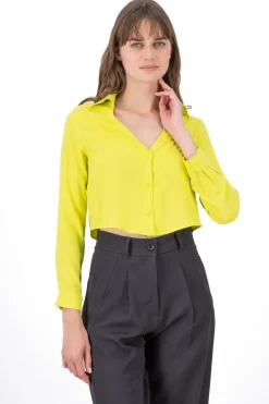 Camisa Crop Escote