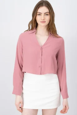 Camisa Crop Escote
