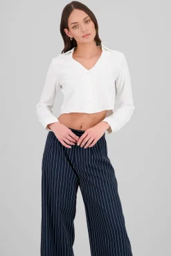 Camisa Crop Escote