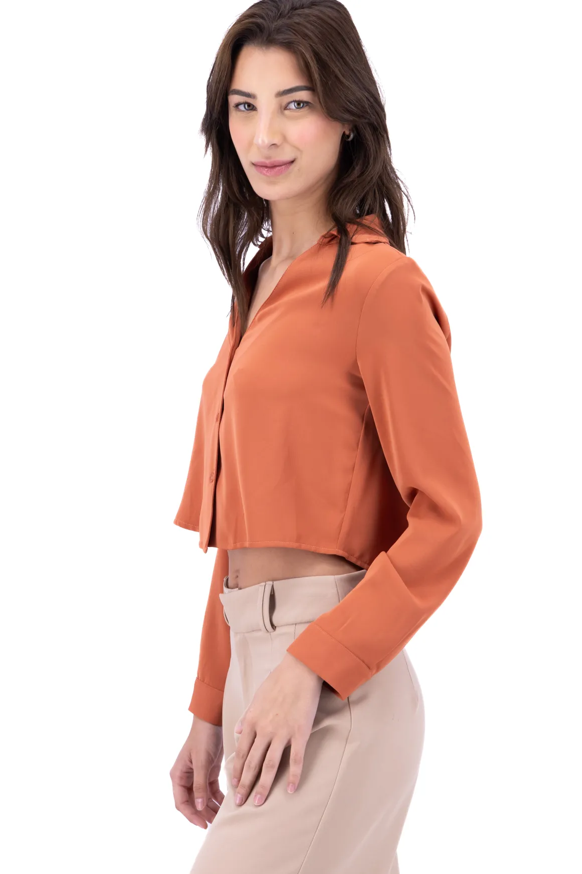 Camisa Crop Escote
