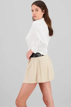 Camisa crop manga larga detalle frunce