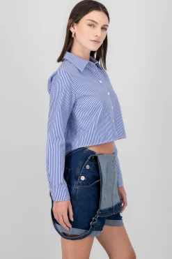 Camisa crop rayas