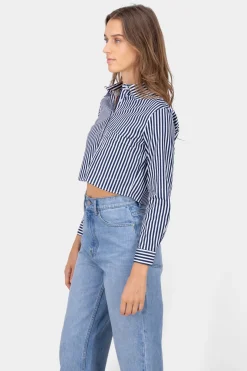 Camisa crop rayas
