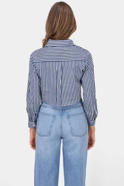 Camisa crop rayas