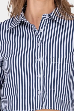 Camisa crop rayas
