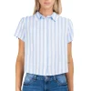Camisa crop rayas nudo