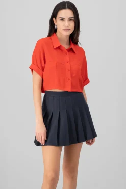Camisa crop textura