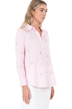 Camisa cuello solapa brillos