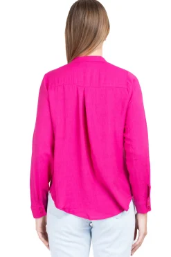 Camisa escote v manga larga