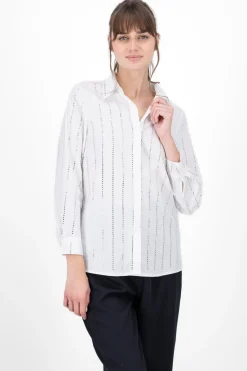 Camisa larga detalle brillos