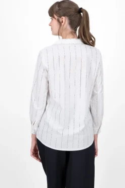 Camisa larga detalle brillos