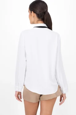 Camisa Larga Detalle Moño