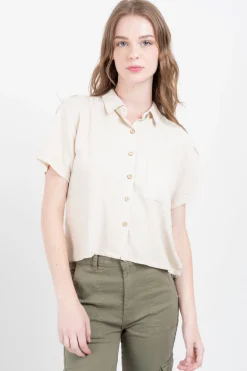 Camisa lino con botones