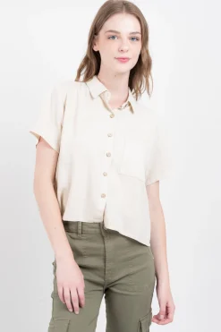 Camisa lino con botones