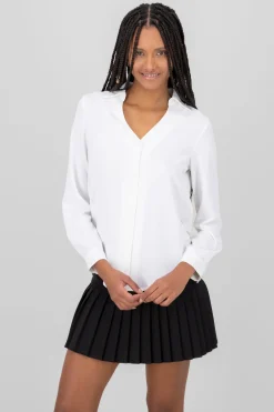 Camisa lisa larga manga larga