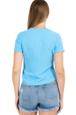 Camisa lisa manga corta