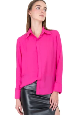 Camisa lisa manga larga