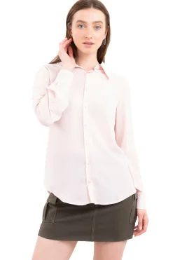 Camisa lisa manga larga