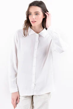 Camisa lisa manga larga