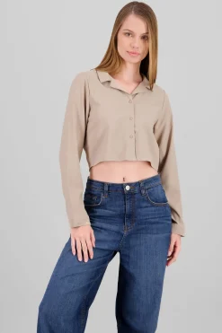 Camisa Lisa Manga Larga